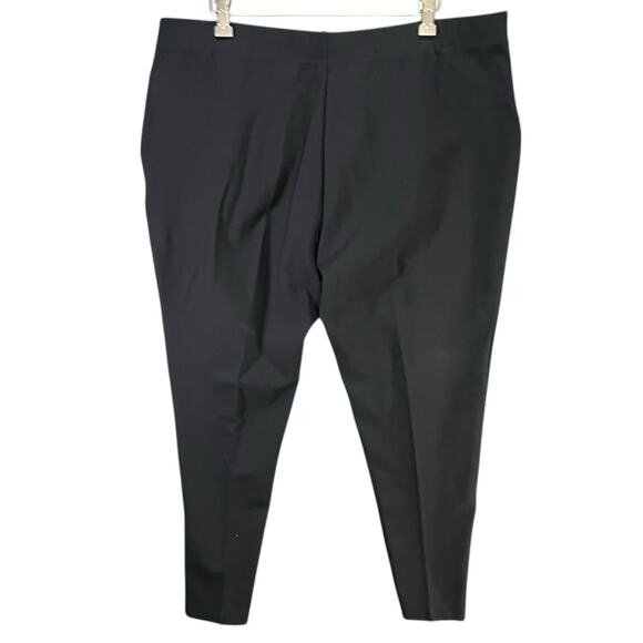 Talbots Ponte Knit Pants Women 3XL Black Ankle Zip Stretch Classic Preppy Casual - Picture 3 of 13